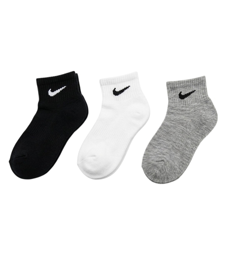 מארז 3 זוגות גרבי רבע NIKE ילדים (27-35)