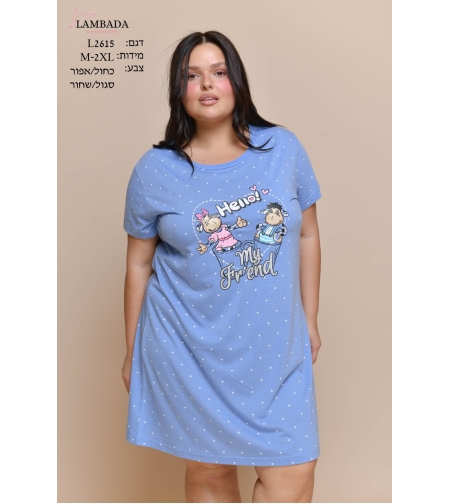 כותנת קיץ LAMBADA M-XXL נשים (אפור/סגול/כחול)