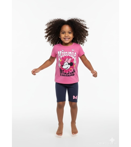 חליפה DELTA קיץ 2-8 בנות מיני מאוס ורוד פוקסיה