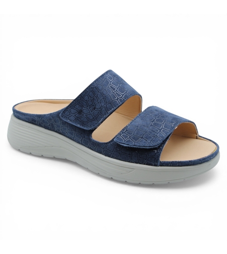 כפכף נוחות נשלף אורטופדי לנשים מעור נובוק G-Comfort S-8622 ג'ינס