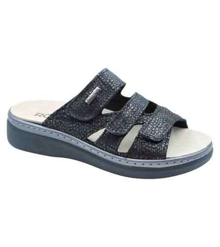 ROHDE כפכף נוחות 3 סקוטשים מדרס נשלף  5221-90 שחור