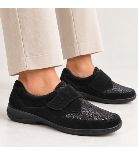 WALDLÄUFER M54306 נעלי הליכה נוחות לרגל רגישה ורחבה