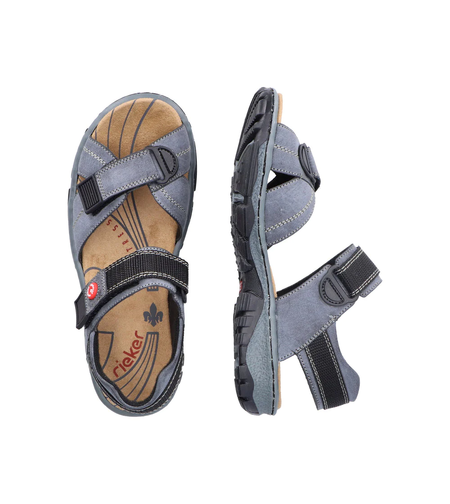 סנדל נוחות להליכה מרובה Rieker דגם 68851 ג'ינס