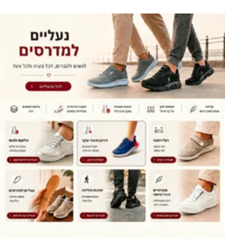 נעליים לפתרון בעיות בכף הרגל - נשים וגברים