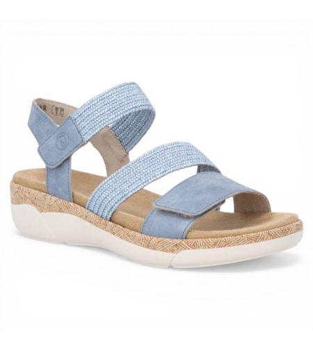 סנדל נשים נוח עם רצועות מתכווננות Remonte R6861-12 | מבית ריקר - ג'ינס