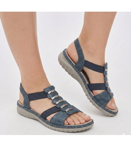 RIEKER 60452-12 – סנדל נשים כחול קליל עם נוחות שמרגישים כל היום