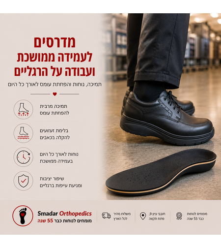 880 מדרסים לעמידה ממושכת ולעבודה על הרגליים - נוחות ותמיכה לאורך כל היום