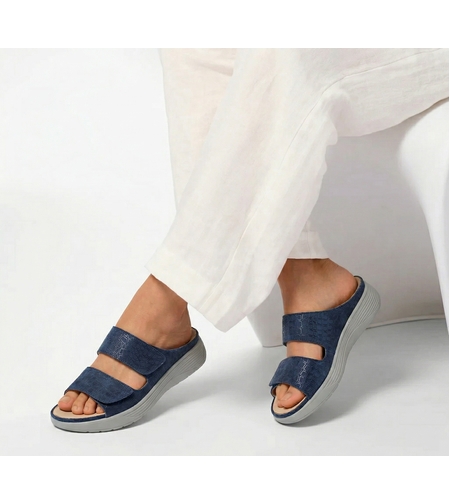 כפכף נוחות נשלף אורטופדי לנשים מעור נובוק G-Comfort S-8622 ג'ינס