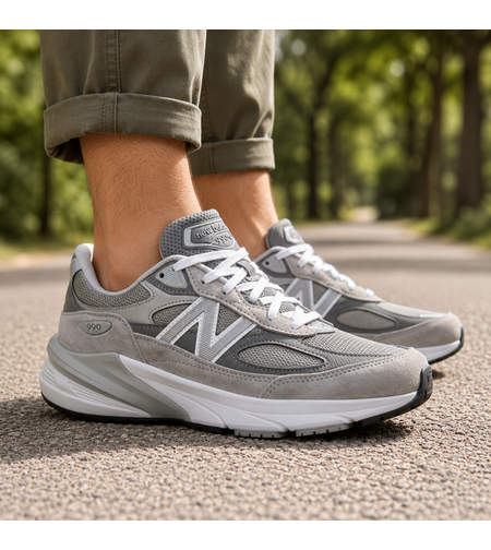 NEW BALANCE נעלי הליכה רחבות 990 V6