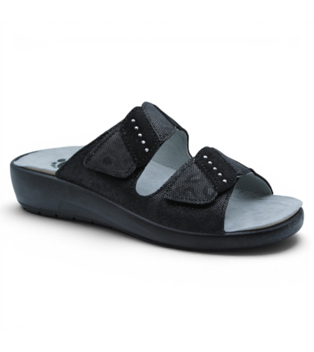 SOFTFLEX כפכף נוחות לנשים 2 סקוטשים 286 רפידה נשלפת -שחור