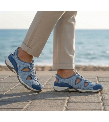 Easy Spirit סנדל נוחות ספורט אורטופדי לנשים EARTHEN 96825 תכלת