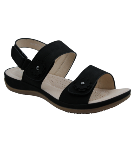 Soft Lady סנדלי נוחות אורטופדיות לנשים 8072 שחור