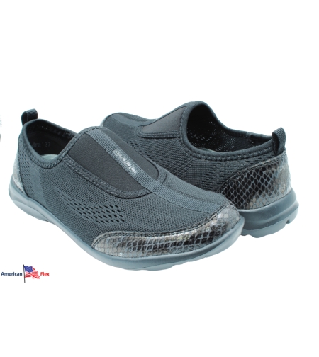 Americn Flexסניקרס נוחות Cassandra רפידה נשלפת5555 שחור משולב