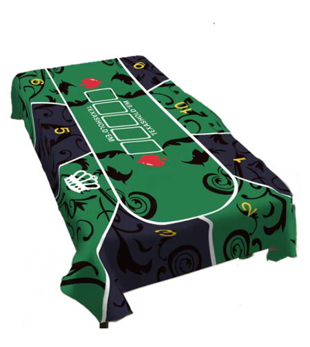 מפת פוקר ירוקה – Texas Hold’em | כיסוי מקצועי לשולחן