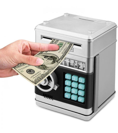 כספת בנקט לילדים – קופת חיסכון דיגיטלית עם קוד סודי ומשיכת שטרות אוטומטית!