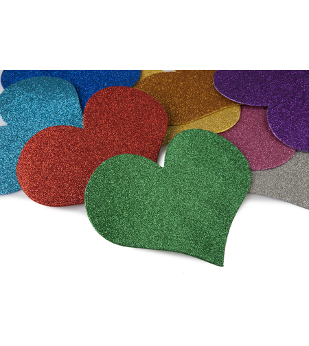 חיתוכי סול לב נוצץ גדול 10 יח'