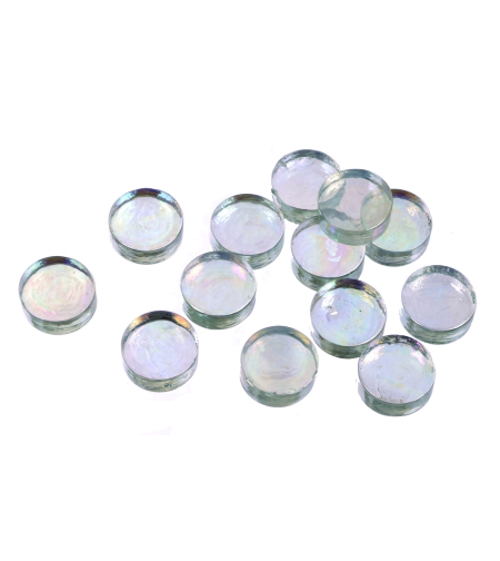 אבני זכוכית עגול שקוף 46 יחידות