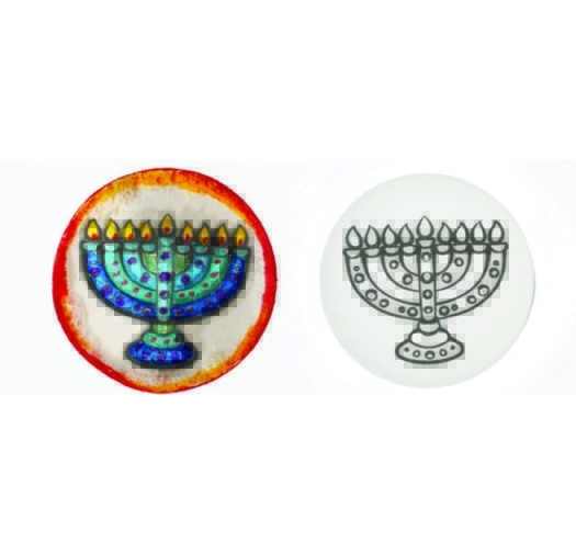 קיט חנוכה ציורים מתנפחים - חנוכיה 10 יח'