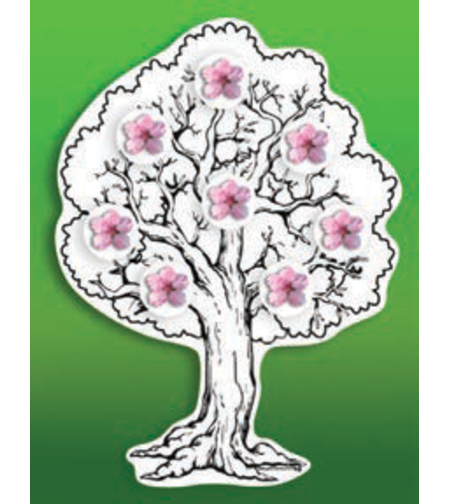 יצירה עץ עם מדבקות שקדיה 1/36