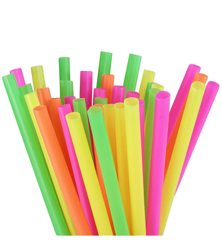 קשיות לשתיה 1/100 עבה צבעוני לא מתקפלות