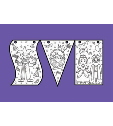 שרשרת דגלים לצביעה 36 יח'