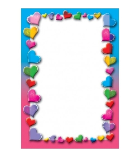 דפים מעוצבים לב צבעוני