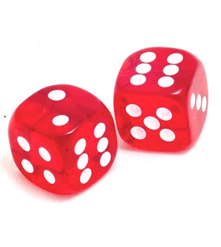 קוביית משחק צבעונית שקופה 16 מ