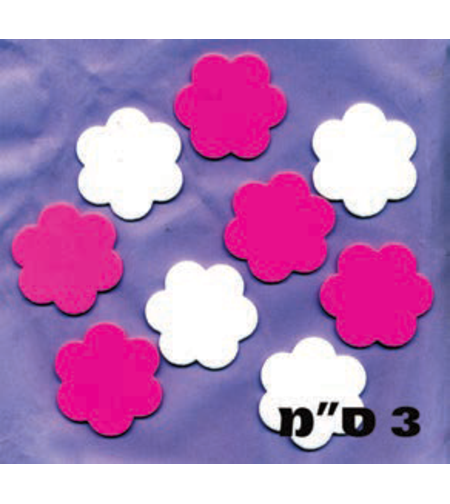 גזירות סול פרח ורוד לבן 3 ס