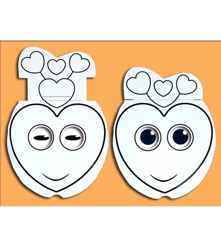 יצירה לב מחייך נשלף 1/36