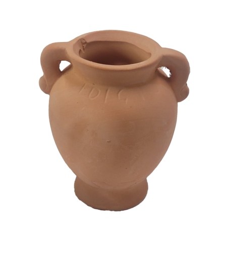 כד חנוכה מחרס גדול 2 ידיות טרה קוטה