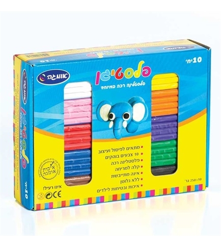 פלסטלינה פלסטיגן 10 גוונים 250 גר'