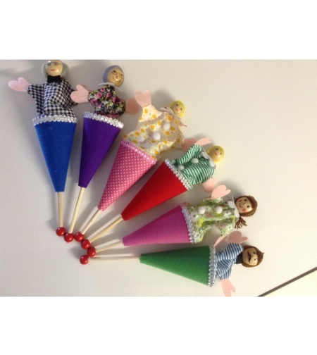 סט קונוסים משפחה 6 יחידות