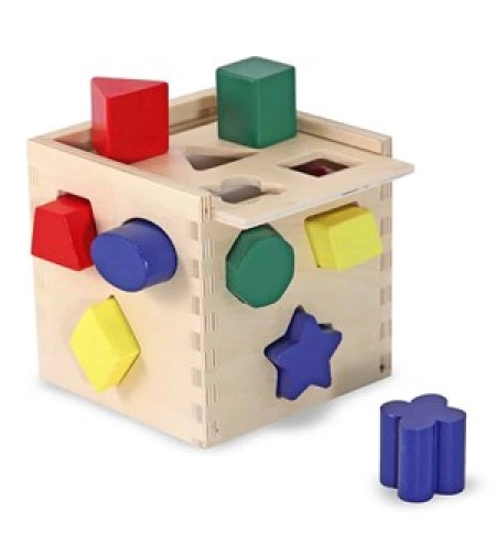 קובייה למיון צורות מעץ איכותי מבית מליסה ודאג