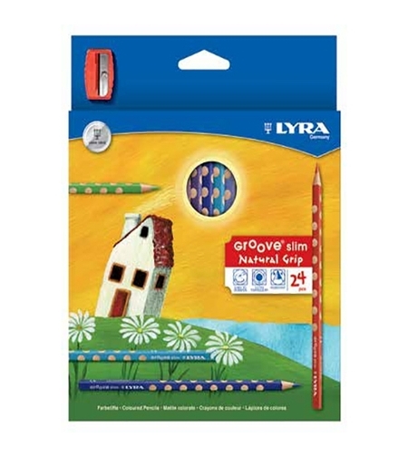 עפרונות צבעוניים דקים גרוב 24