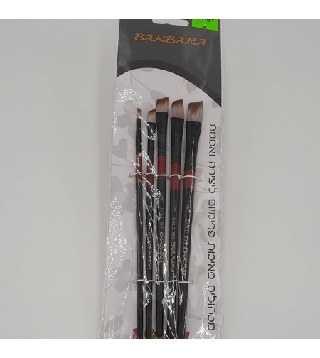 מכחולים איכותיים אלכסון שחור אדום 5 יחידות