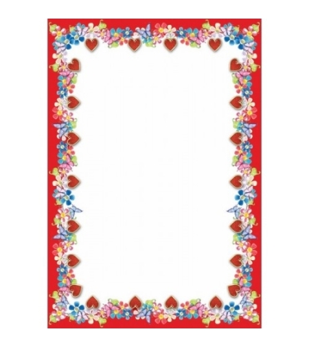 דפים מעוצבים לב אדום