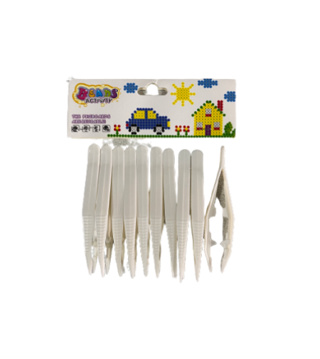 פינצטה פלסטיק לילידים 10 יח'