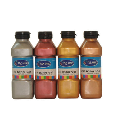 סט צבעי מתכת בשרינק 4*140 גרם