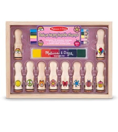 ערכה חותמות ידית מעץ גדול מבית מליסה ודאג