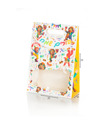 שקית מעטפה עם חלון פורים