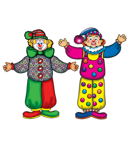 זוג ליצנים גדולים לקישוט