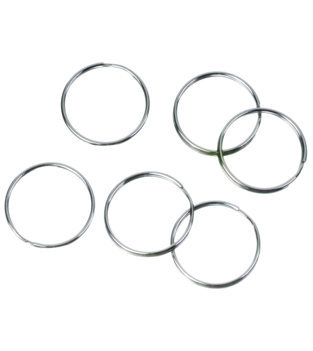 טבעות כפולות 25 מ'מ כסף 10 יחידות