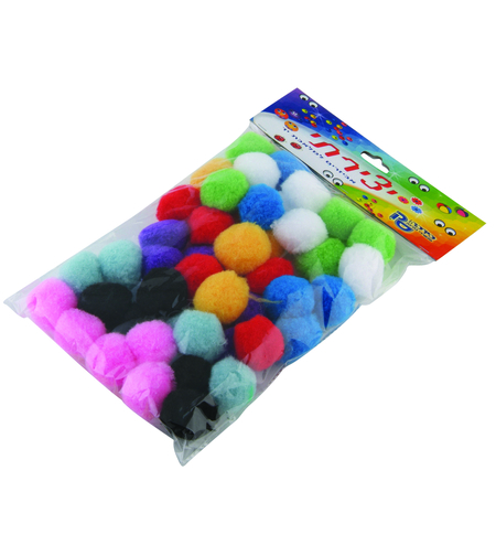 פומפון 1.5'  3.8 ס'מ  50 יח`