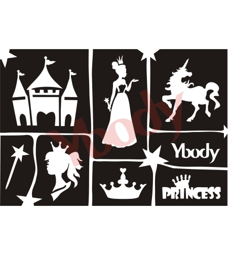 שבלונה לקעקועים  נסיכות