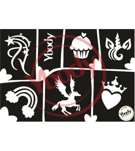 שבלונה לקעקועים  מוטיבים קסומים