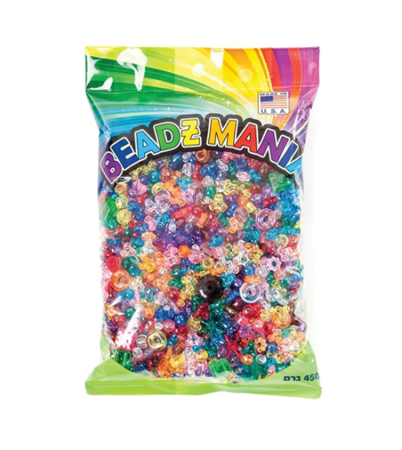 חרוזי פלסטיק שקופים