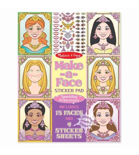 מליסה ודאג חוברת מדבקות - נסיכות נוצצות