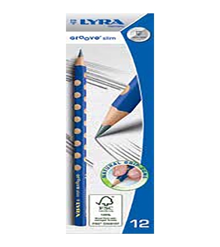 עפרונות גרפיט דקים גרוב לירא 12 יח'