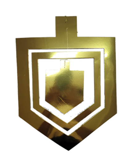 קישוט סביבון תלת מימד זהב