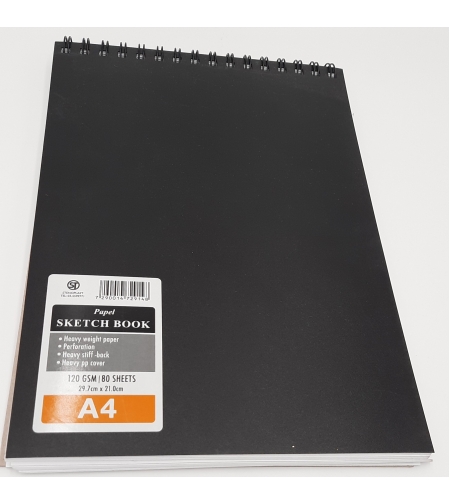 בלוק ספירלה לרישום A4 80 דף 120 גרם